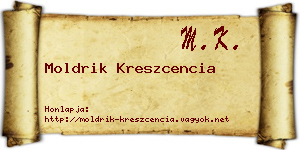 Moldrik Kreszcencia névjegykártya